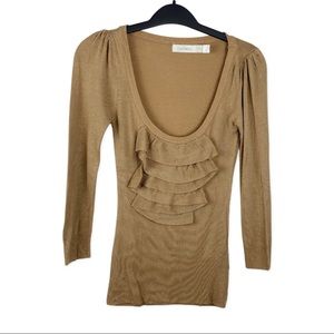 Y2K Costa Blanca ruffle sweater XS